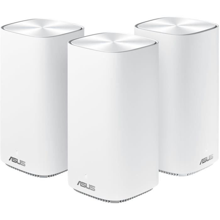 Routeur sans fil - ASUS - ZenWiFi Système Wi-Fi CD6 - 3 Hubs, multi-room, mesh, AC1500 Mbps, Double bande avec application Asus