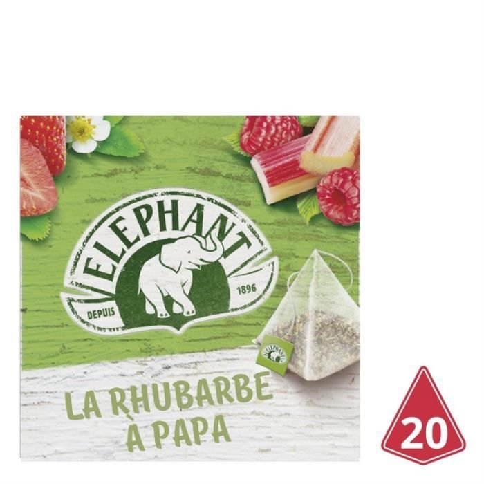 ELEPHANT - Infusion Rhubarbe À Papa 38G - Lot De 4