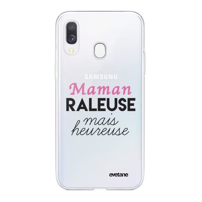 Coque Samsung Galaxy A20e 360 intégrale transparente Maman raleuse Ecriture Tendance Design Evetane