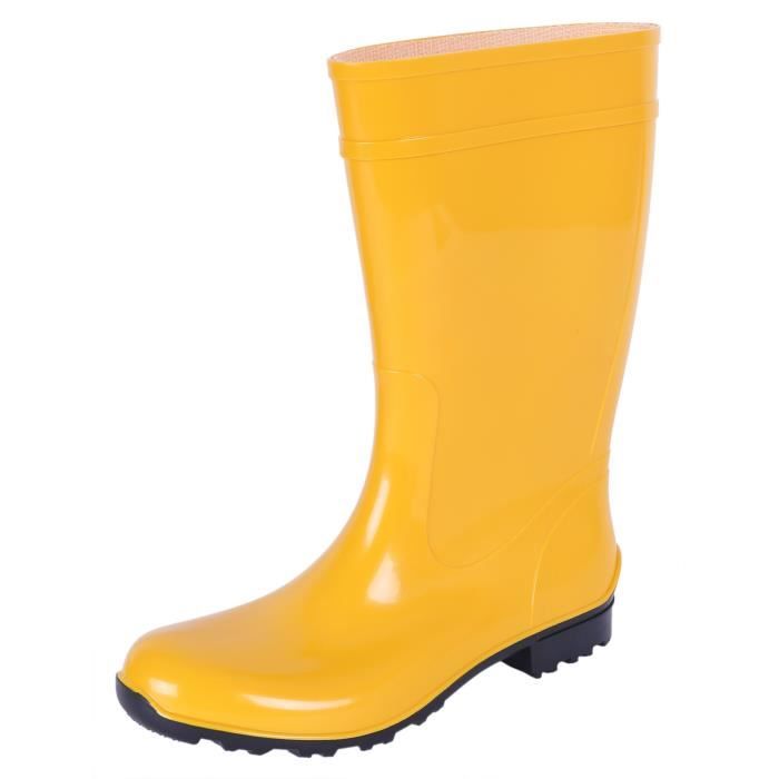 bottes jaunes caoutchouc