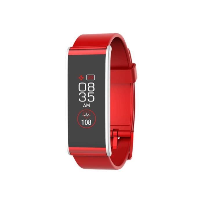 MyKronoz ZeFit4HR Argent suivi d'activités avec sangle rouge 155-222 mm 1.06- Bluetooth 17 g