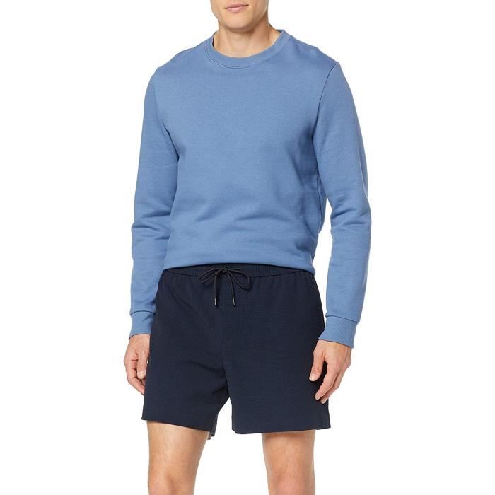 New Look Seersucker Short, Bleu (Navy 41), W28 (Taille Fabricant: 50) Homme - 6119302-41