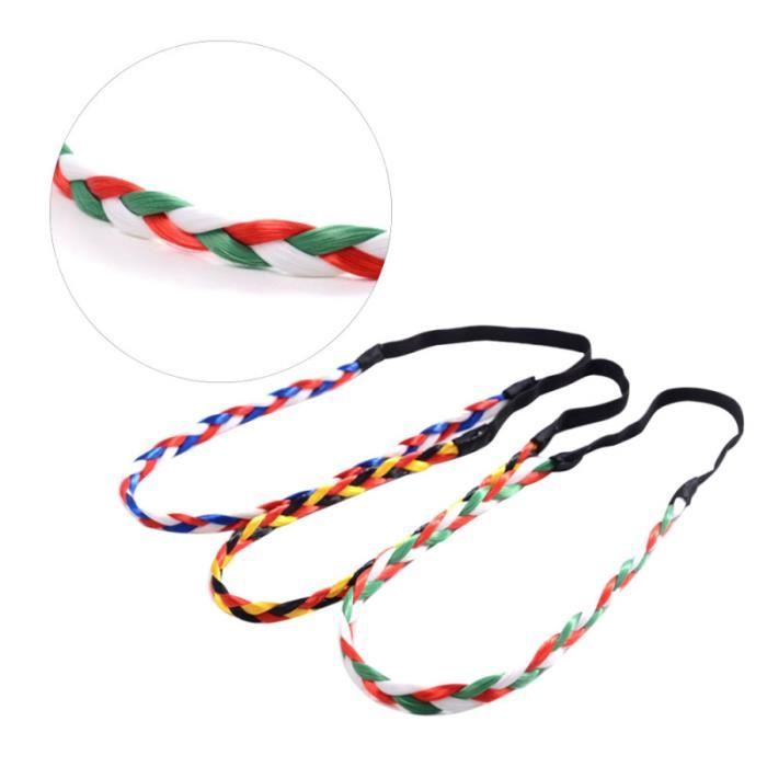 3 Pcs Tresses Bande De Mode Coloré Élastique Perruque Bandeau Accessoires pour Femmes COFFRET PRODUITS HYGIENE BEBE
