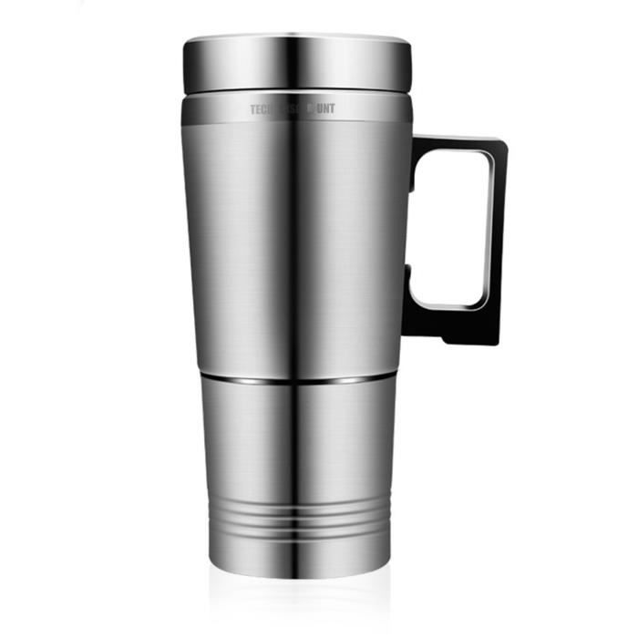 TD® bouilloire mug electrique voiture inox cafe alimentaire chaud thé avec infuseur isotherme de voyage petit design vintag
