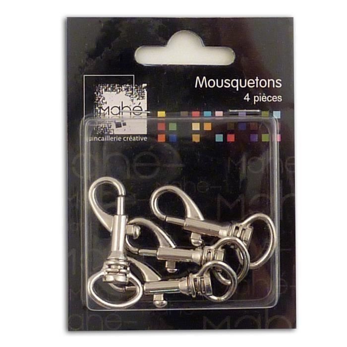 TOGA Lot de 4 mousquetons – 3.7 cm
