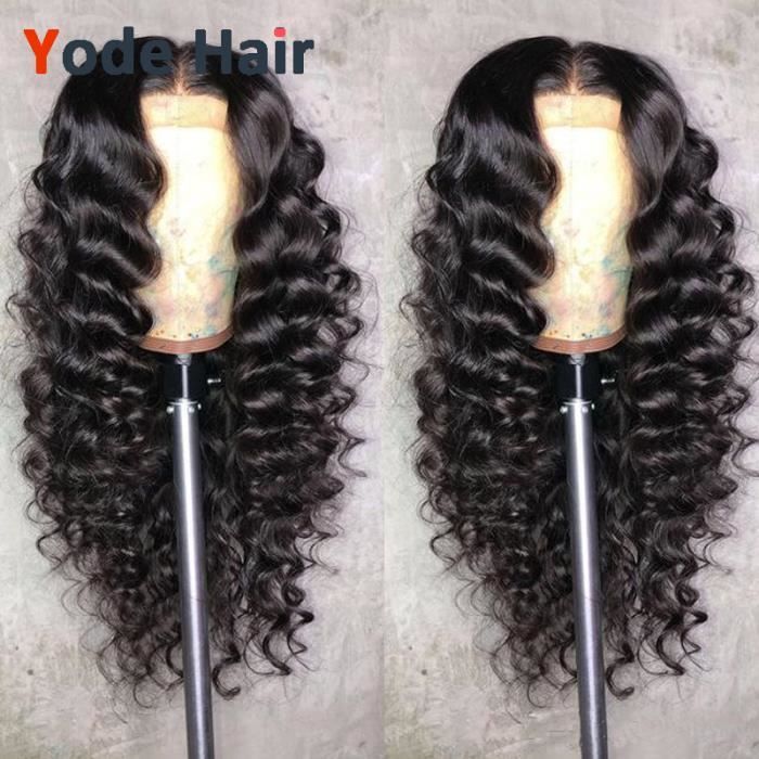 1 pièce naturelle vierge perruque perruques 180% densité natural wave lace front wigs 10pouces