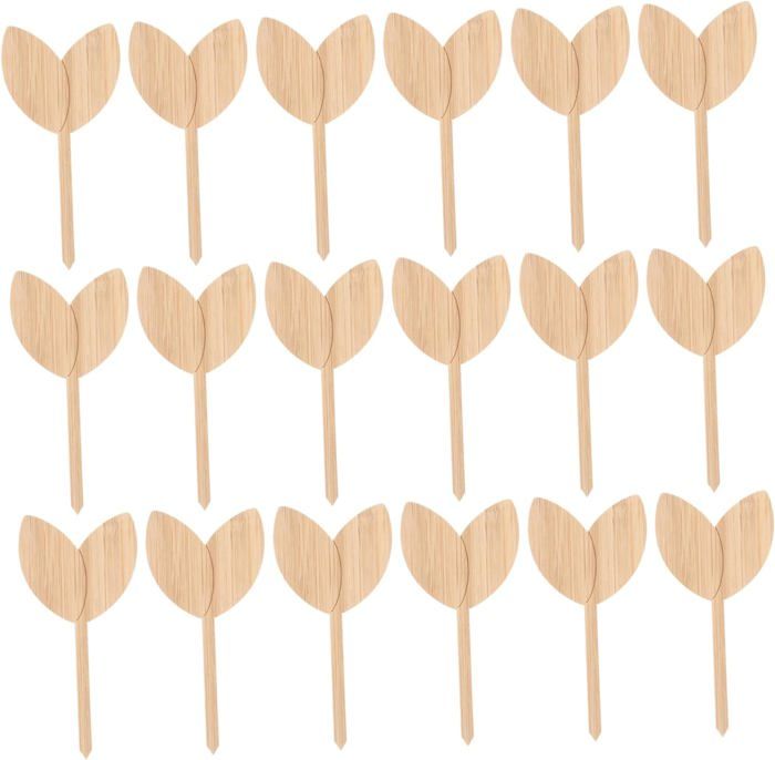 quiodok Lot de 200 Décorations en Bois en Forme de Feuille de Fleurs