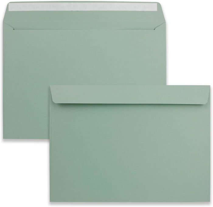 10X Grandes Enveloppes Xxl Din C4 En Eucalyptus(Vert)-22,9X32,4 Cm-Autocollant Sans Fen??tre 