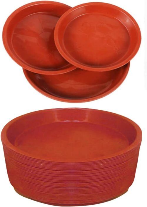 Lot De 10 Rubis Synthétiques Glacés Olivés - Diamètre 90/100 - Trou 10/100 - Hauteur 25/100