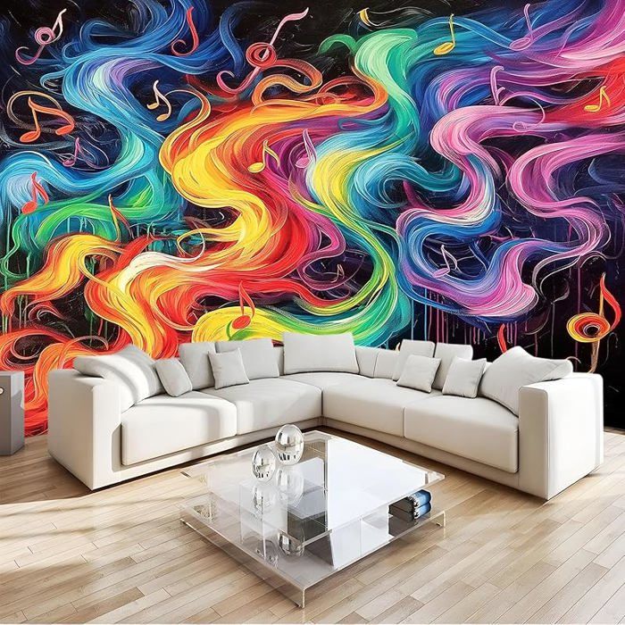Papier Peint Mural Autocollant Nouveau 3D Grand Mural Motif Géométrique Abstrait Papier Peint Mural 3D Papier Peint Mural 3D Pour Décor De Salon, Photo Murale Peler Et Coller L'Art 140 x 70