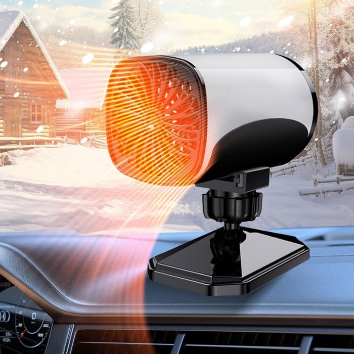 Chauffage De Voiture 12V Portable - 600W-800W, 3 Sorties D’air - Pour Dégivrage Et Chauffage Rapide