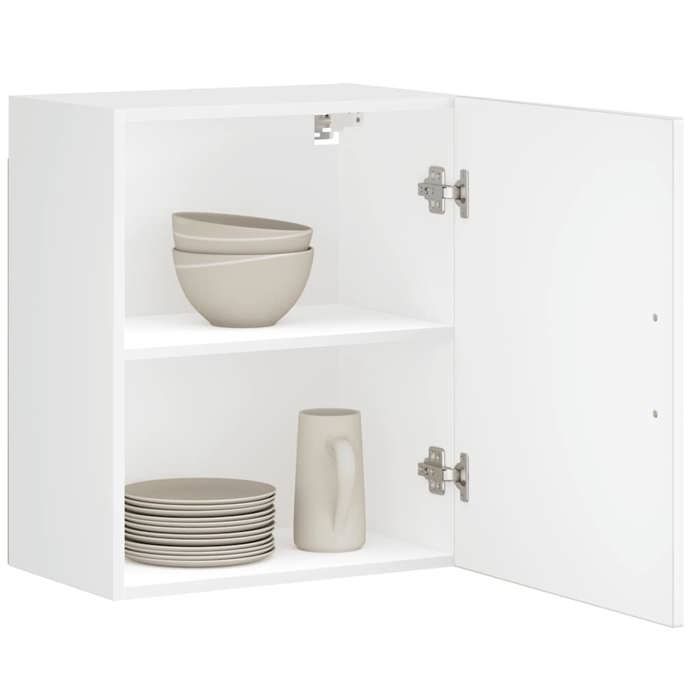 vidaXL Armoires murales de cuisine 2 pcs Porto blanc bois dingénierie meuble mural de cuisine armoire pour mur de 854038