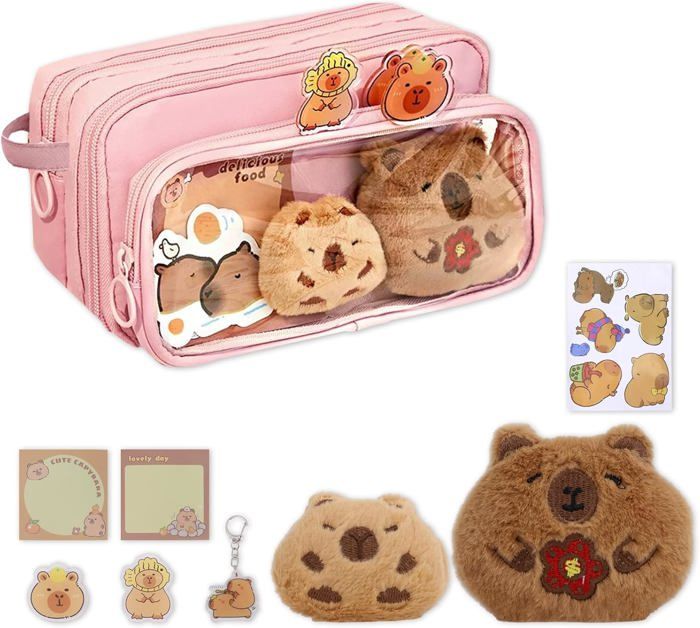Trousse à Crayons Mrltau Capybara - Multicolore Et Kawaii