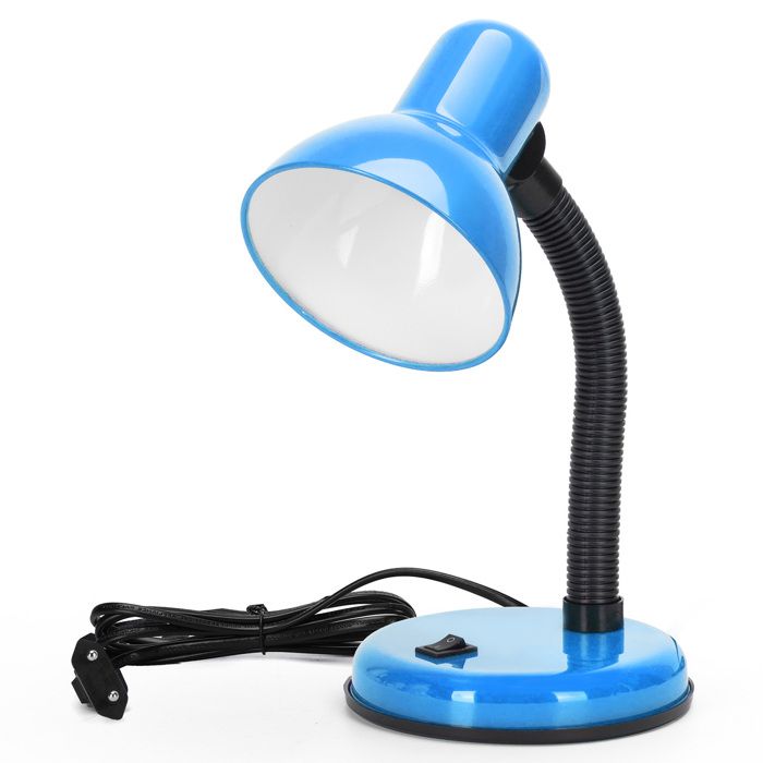 Aigostar Lampe Table Vintage E27 Col Réglable Bleu Ampoule Non Incluse