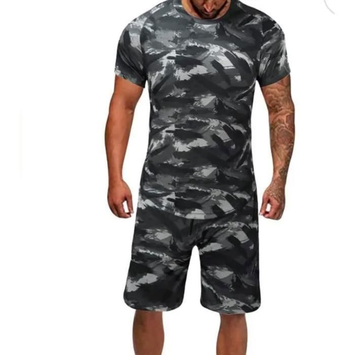Homme Ensemble Short Tee Shirt Homme Vetement Homme Ensemble Chemise