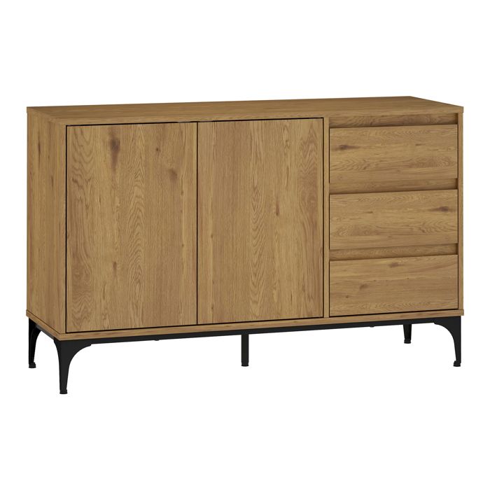 Buffet Kistiandi 77 x 120 x 40 cm effet chêne foncé Buffet Kistiandi 77 x 120 x 40 cm effet chêne foncé