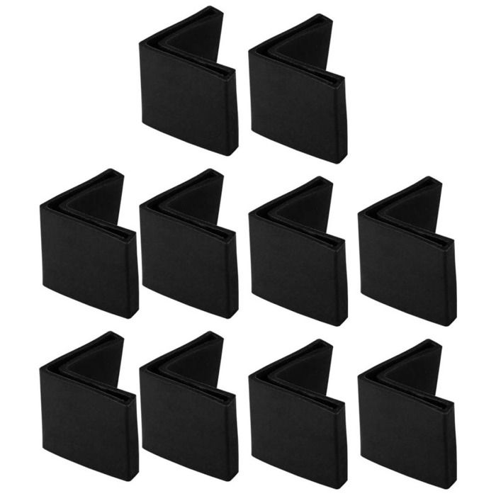 JORMFTTE 10pcs Casquette Pieds Chaise Angle Fer Forme L Patin Meuble Table Embout Capouchon Cornière Protection Noir 40 x 40m Label