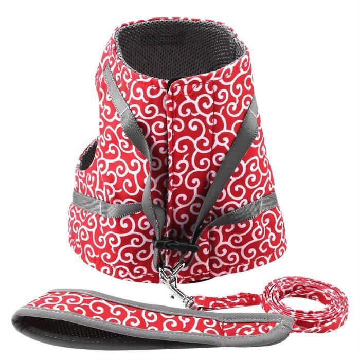 Harnais pour chat - HEN - Gilet rembourré - Rouge - Taille XS - 42g-keeper