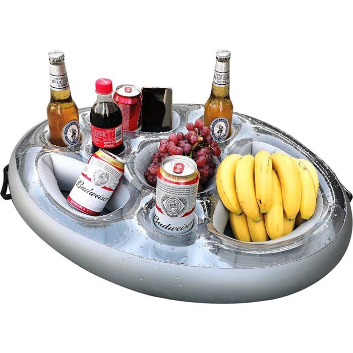 Neuytiky Porte-Gobelet Gonflable 2 en 1 avec 8 Trous, Plateau Flottant Grande Capacité, Bar Portable pour Accessoire Piscine, Bouée Piscine, Spa Gonflable Neuytiky Porte-Gobelet Gonflable 2 en 1 avec 8 Trous, Plateau Flottant Grande Capacité, Bar Portable pour Accessoire Piscine, Bouée Piscine, Spa Gonflable