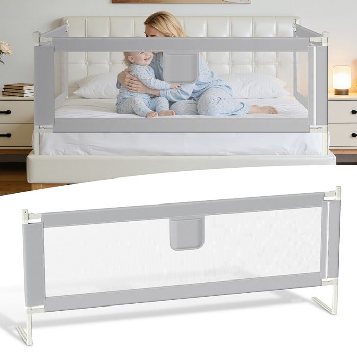 Barrière de lit pour bébé Pour lit denfant Pour enfants de 0 à 10 ans Barrière de Sécurité Enfant Lit Portable 200CM