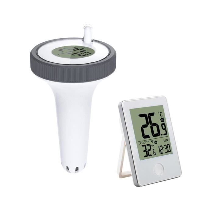Thermomètre Piscine Sans Fil Flottant Thermomètre De Piscine Connecté Numérique Avec Récepteur Radio Lcd Portée JusquÀ 60 [H172]