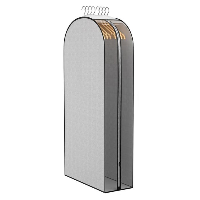 housse vetements à suspendre Housse à vêtements transparente 153x60x25cm Antihumidité sans odeur verticale Idéale rangement manteaux