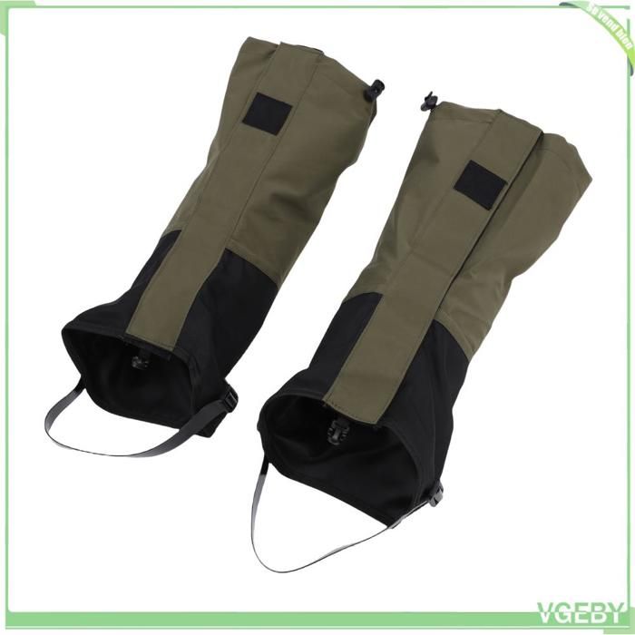 Fafeicy Guêtres de bottes 1 Paire De Gaiters De Boots Imperméables Pour La Randonnée sport materiel Vert OD
