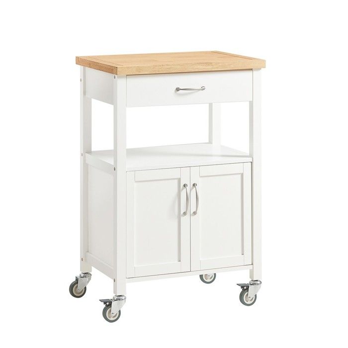 Meuble de rangement à roulettes blanc - SoBuy - L60 x H90 x P44 5 cm - Tiroir - Grand compartiment fermé par deux portes Meuble de rangement à roulettes blanc - SoBuy - L60 x H90 x P44 5 cm - Tiroir - Grand compartiment fermé par deux portes