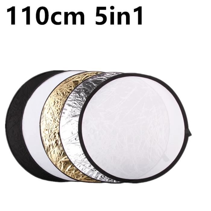 110cm 5 en 1Réflecteur de photographie portable pliable