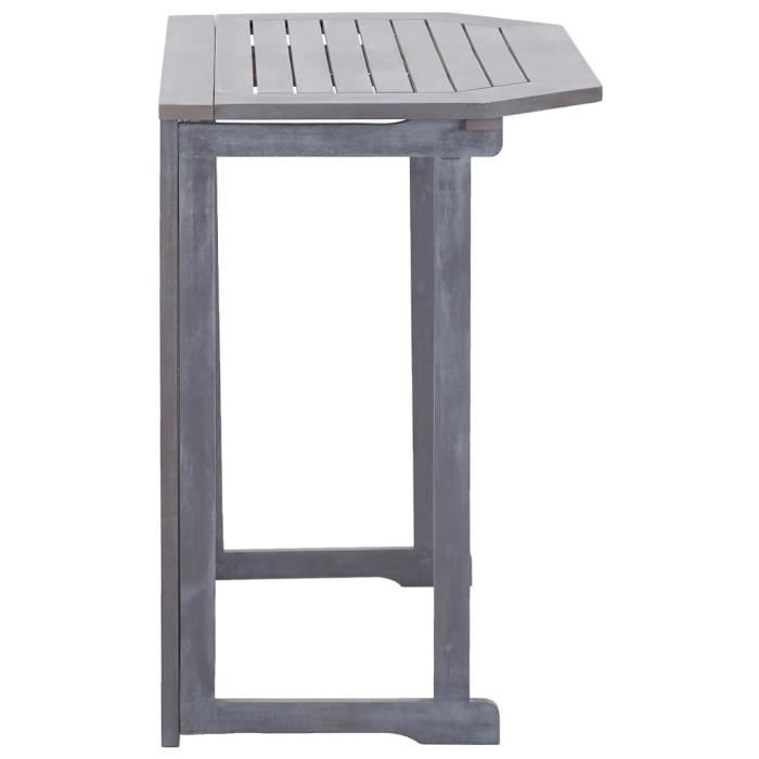 table pliable de balcon 90x50x74 cm bois d'acacia massif-ako7793394303477
