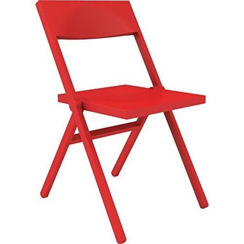 chaise pliante et empilable en pp alessi - noir et fibre de verre - meuble de jardin