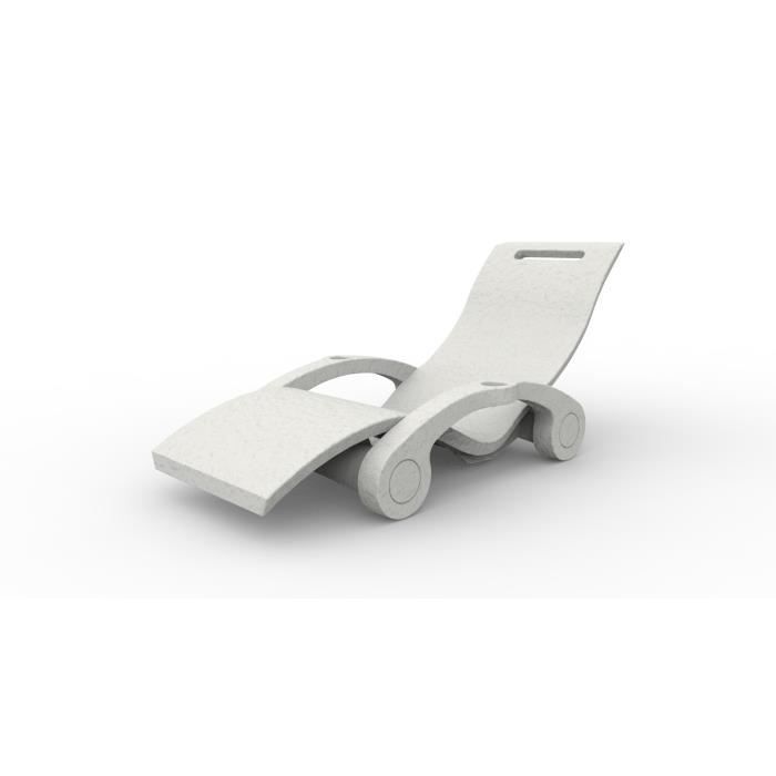 chaise longue flottante  serendipity blanche avec support  flottant