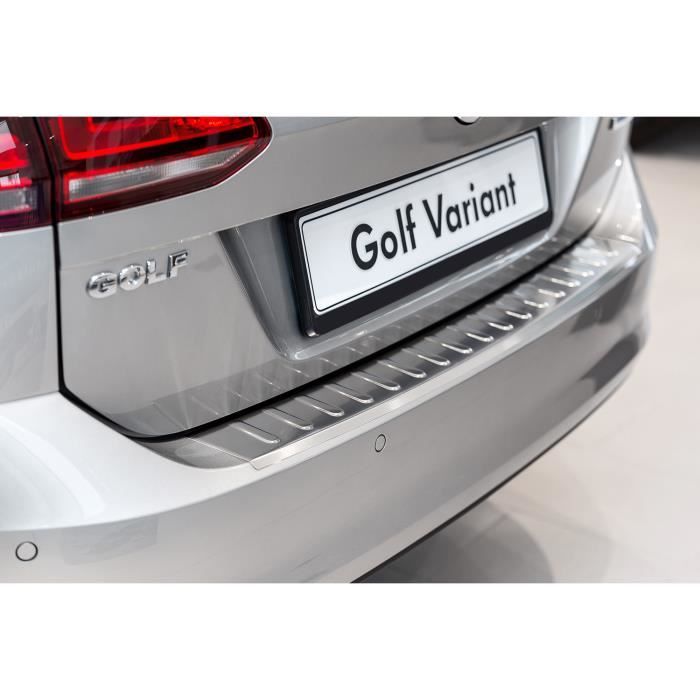 teileplus24 L636 Protection de seuil de Coffre V2A INOX pour VW Golf VII  Variant 2017-2021 avec Bord, Couleur:Anthracite brossé