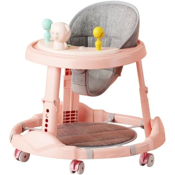 Charge Maximale 15kg Trotteur Bebe R/églable en Hauteur Pliable Anti-Rollover Baby Walker pour 6-18 Mois Gar/çons et Filles YDDHQ Trotteur B/éb/é avec Jouets Multifonctionnels