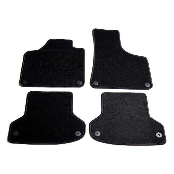 Carsio Tapis de Voiture sur Mesure pour Audi A3 S3 RS3 /à partir de 2016 avec Logo 8 Clips