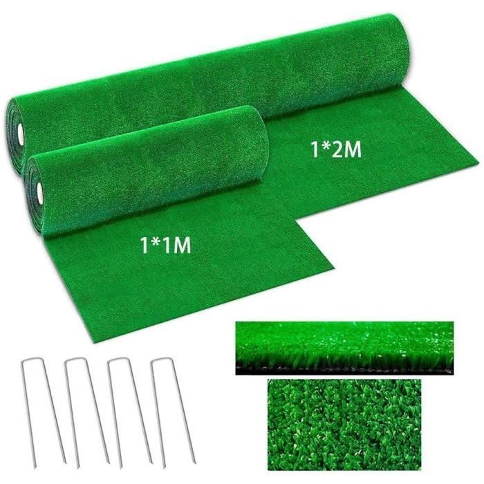 Gazon yummyfood 1M - 2M Pelouse Artificielle, Faux Gazon Fausse Pelouse Tapis De Gazon Artificiel pour Le Jardin De La M 67532