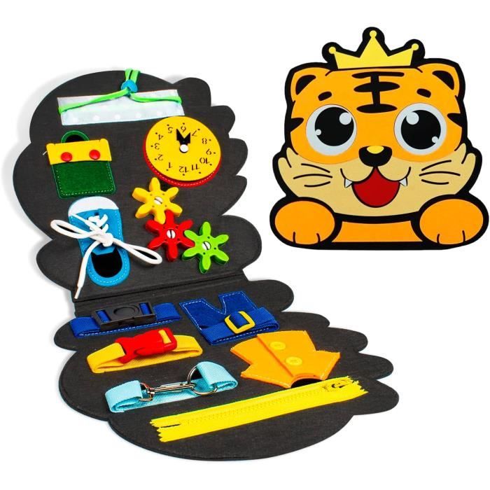 Tiger Busy Board Montessori Toys, Jouet éducatif pour la Petite enfance 2-4  Ans, Apprendre Les compétences de Base en Lifestyle - Cdiscount Jeux -  Jouets