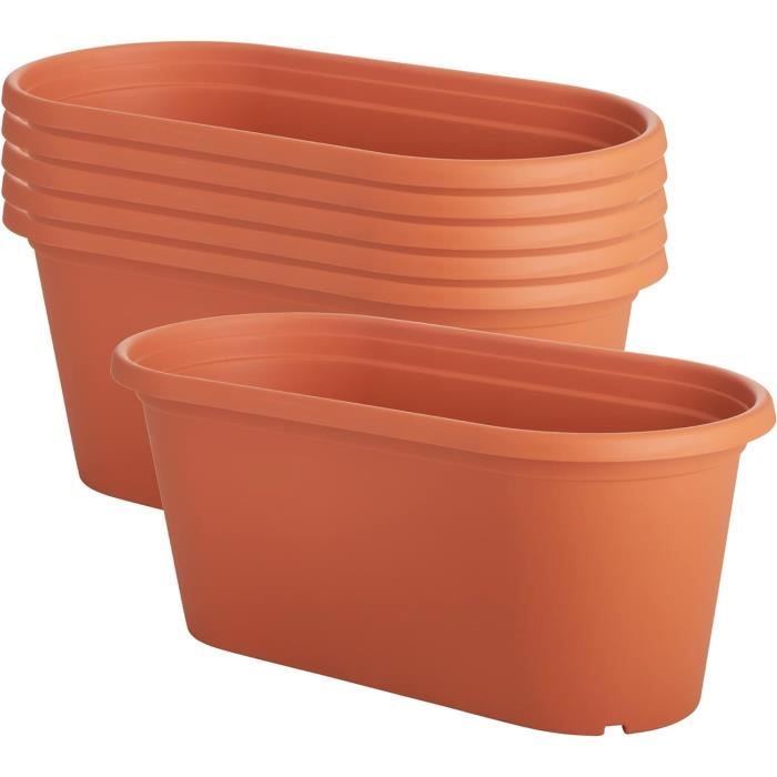 Lot De 4 Jardinières Plastique 37 Cm Anthracite – Pour Palette Europe, Intérieur/Extérieur, Recyclées, Résistantes UV & Intempéries