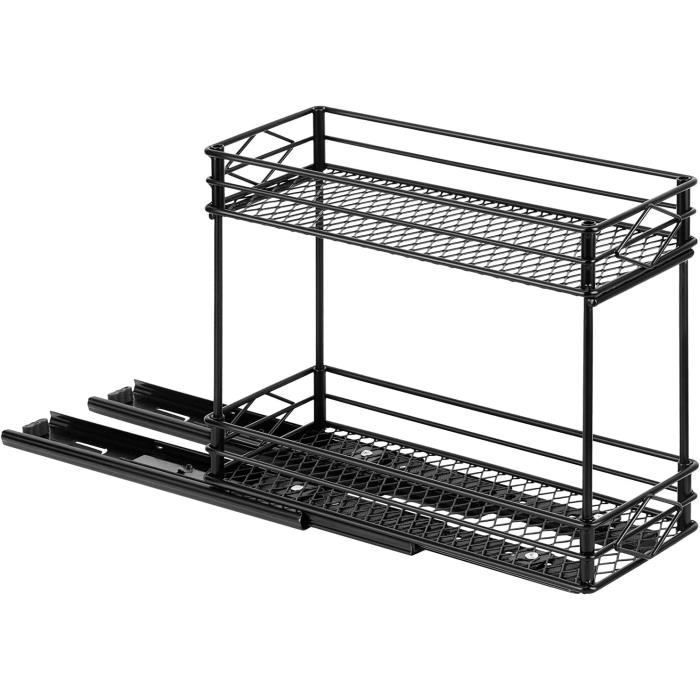 Étagère À Épices Coulissante À 2 Niveaux Verticale Pour ArmoireSupport À Épices Étroit Pour