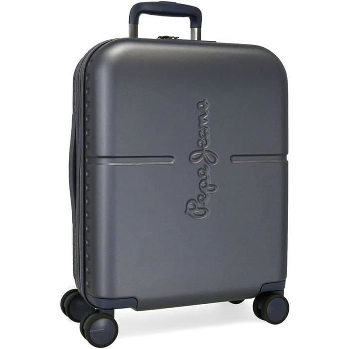 Pepe Jeans Nerea Blue Kabinenkoffer – 40x55x20 Cm, Starres ABS, TSA-Verschluss, 37 Liter, 2,74 Kg, 4 Doppelrollen. Handgepäck-tauglich & Stylisch!