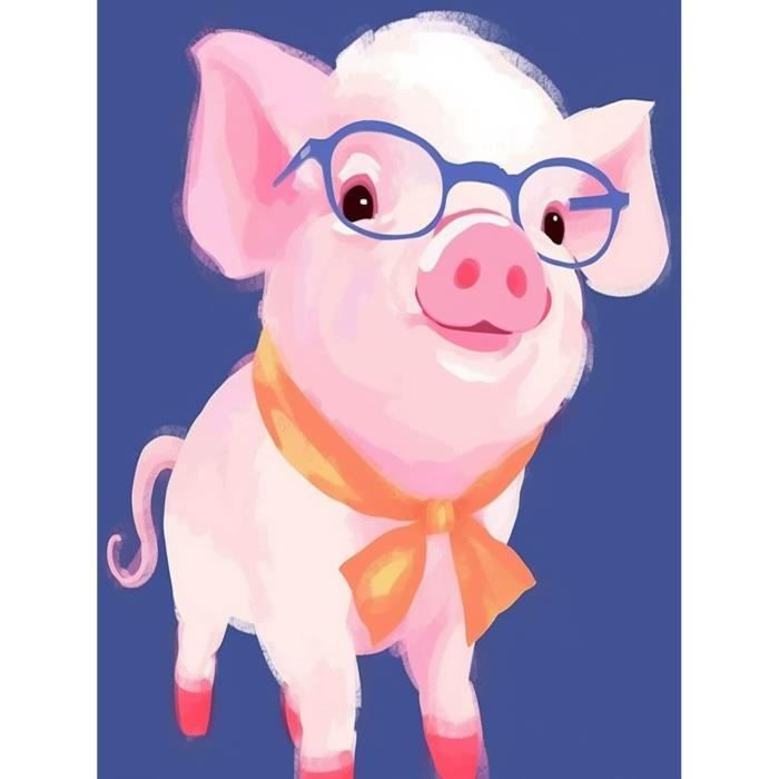 Kit de peinture diamant cochon rose - 5D Diamond Painting Complet ...
