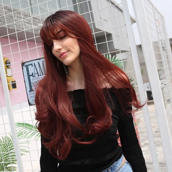 Perruque De Cheveux Longs De Vin Rouge Degrade Noir De Cheveux Synthetiques De Haute Qualite Achat Vente Perruque Postiche Perruque De Cheveux Longs D Cdiscount Sur le même cheveu j'ai une partie du cheveu qui est brun ma couleur naturelle tandis que l'autre est blanc.