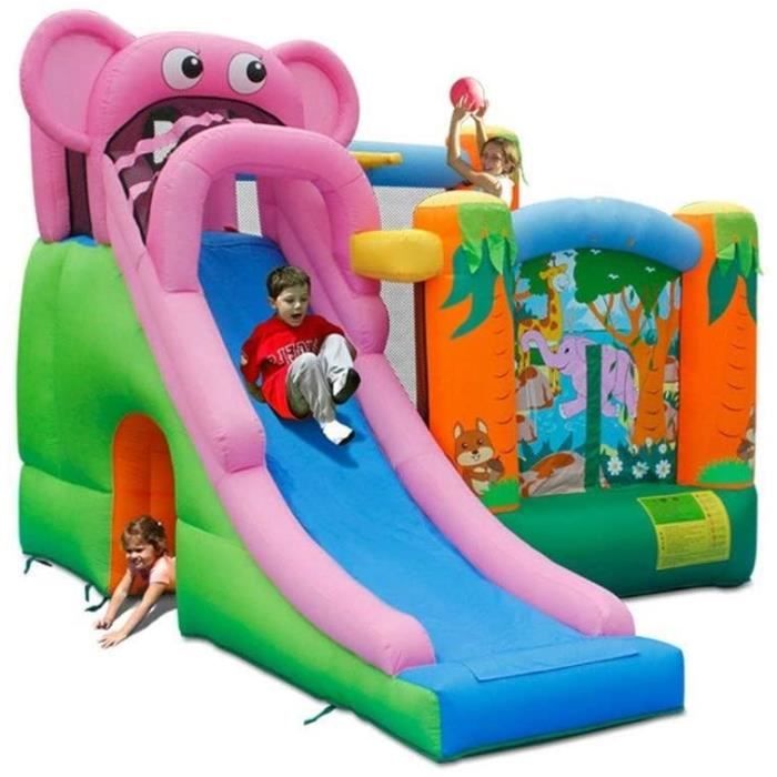 Chateaux Et Aires De Jeux Gonflables Chateau Gonflable Pour Enfants Bounce Interieur Et Exterieur Chateau Toboggan Chate Cdiscount Jeux Jouets
