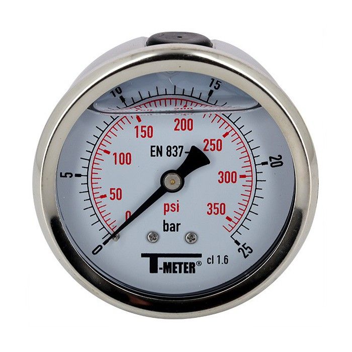 Manomètre à bain de glycérine 025 bars Ø63 Axial de Tmeter