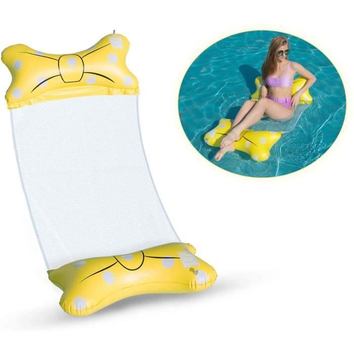 Hamac Gonflable Piscine 4 En 1 – PVC épais, Flottabilité 100 Kg, Pour Adultes Et Enfants (rose)
