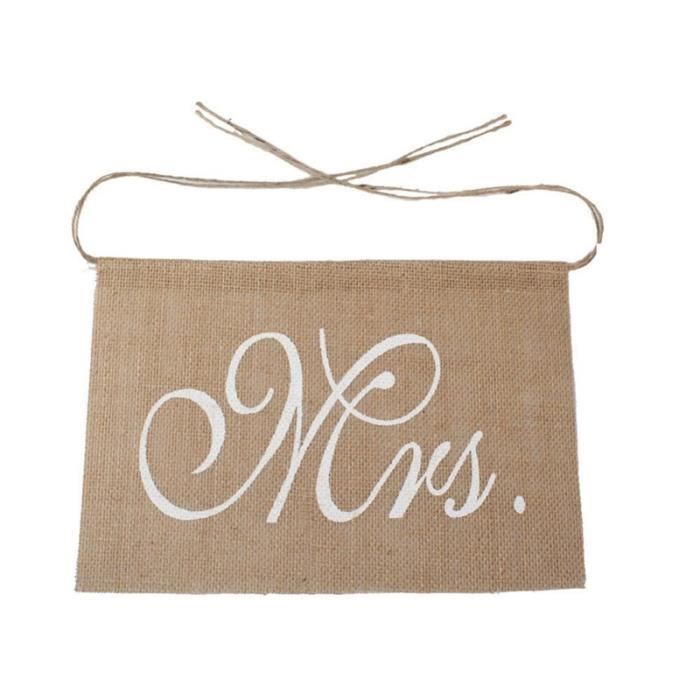 Housse De Chaise Mariage Rustiques Signes Monsieur Et Madame