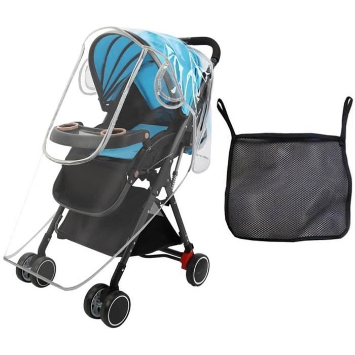Habillage Pluie Universelle Poussette - Housse Protection Transparente Anti-Pluie Vent