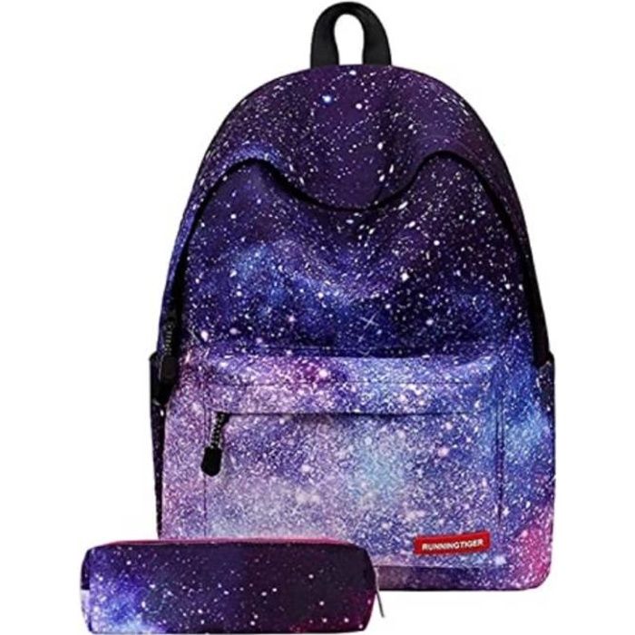 Sac à dos scolaire modèle galaxie cartable fille adolescente,ado