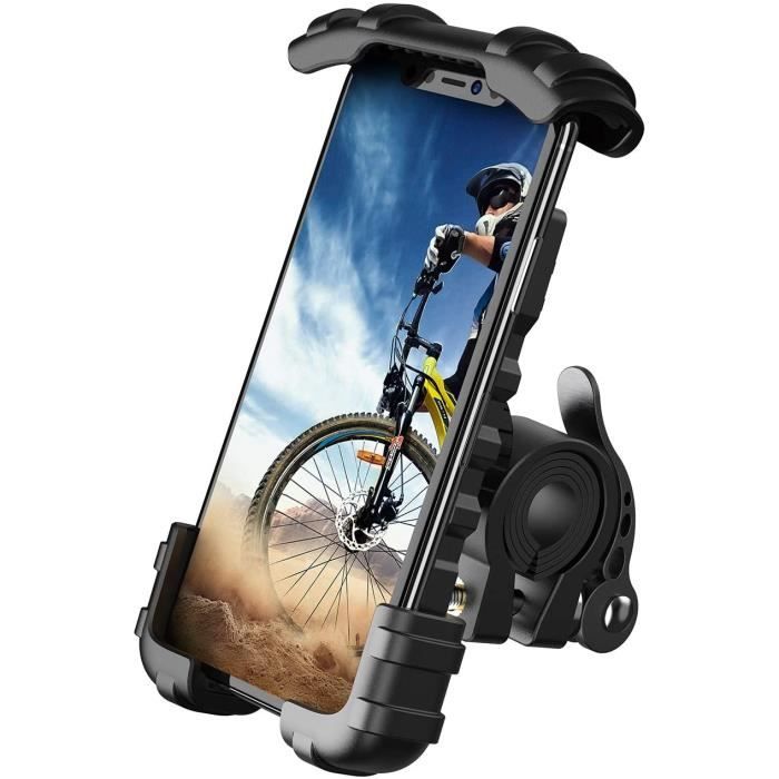 6S Xs Max Noir Pour iPhone 13 Pro Rotation à 360° 12 Pro Max Mini Licheers Support de téléphone portable vélo Samsung S10 S9 X 11 Pro Max Support de téléphone portable pour moto 8 XR 