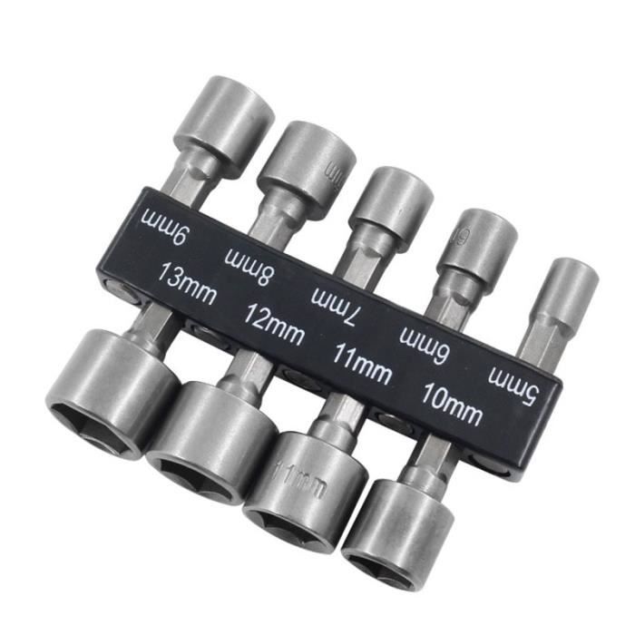 Jeu De 4 Tournevis à Douille Hexagonale - Longueur Manche 90mm, Métal - Neuf - Pour Remplacement Ou Bricolage